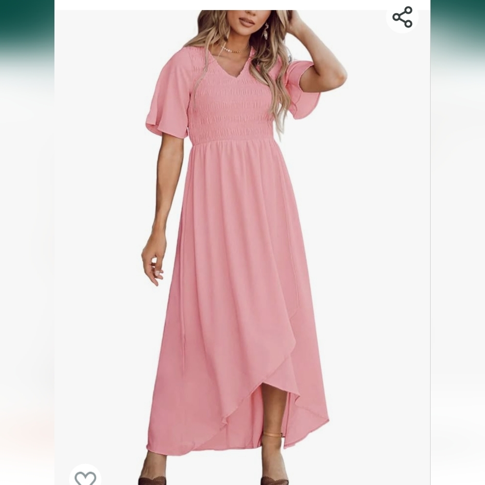 Zattcas smocked maxi dress